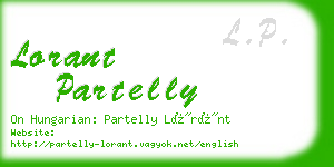 lorant partelly business card